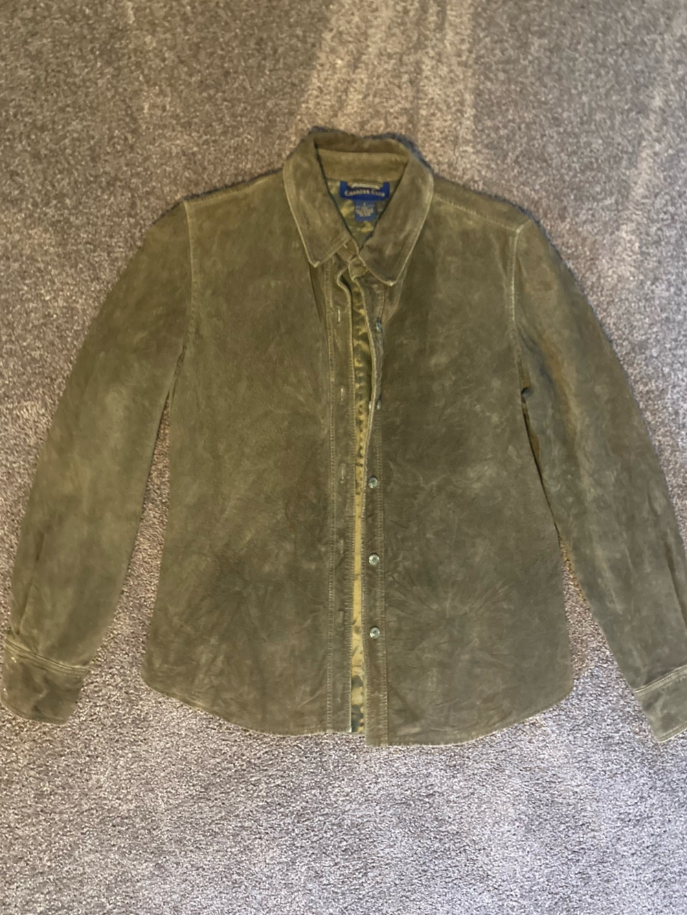 Vintage Charter Club Olive Suede Jacket